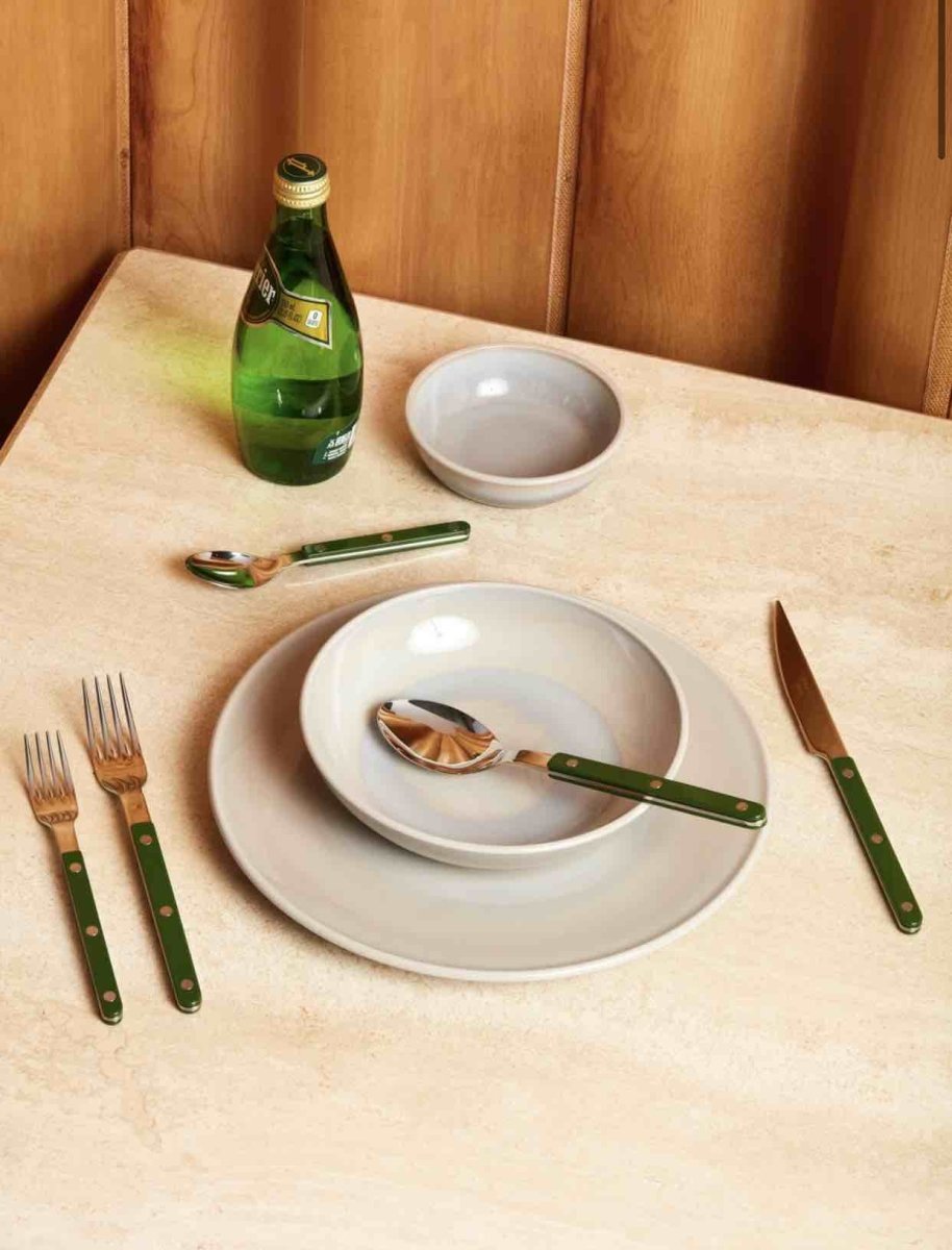 Set Of 10 Pcs French Dopamine Cutlery Flatware - Bistrot Style Silverware Set-0