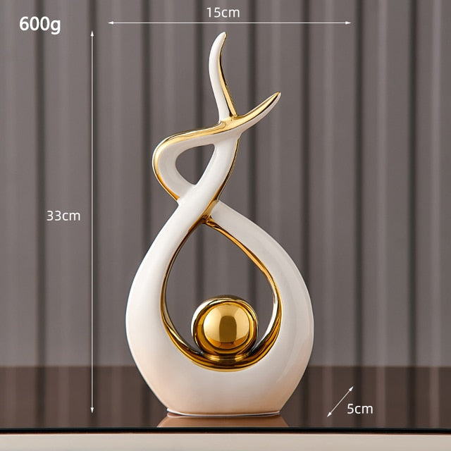 Abstract Sculpture Ceramic Statue Home Décor Figurines-21